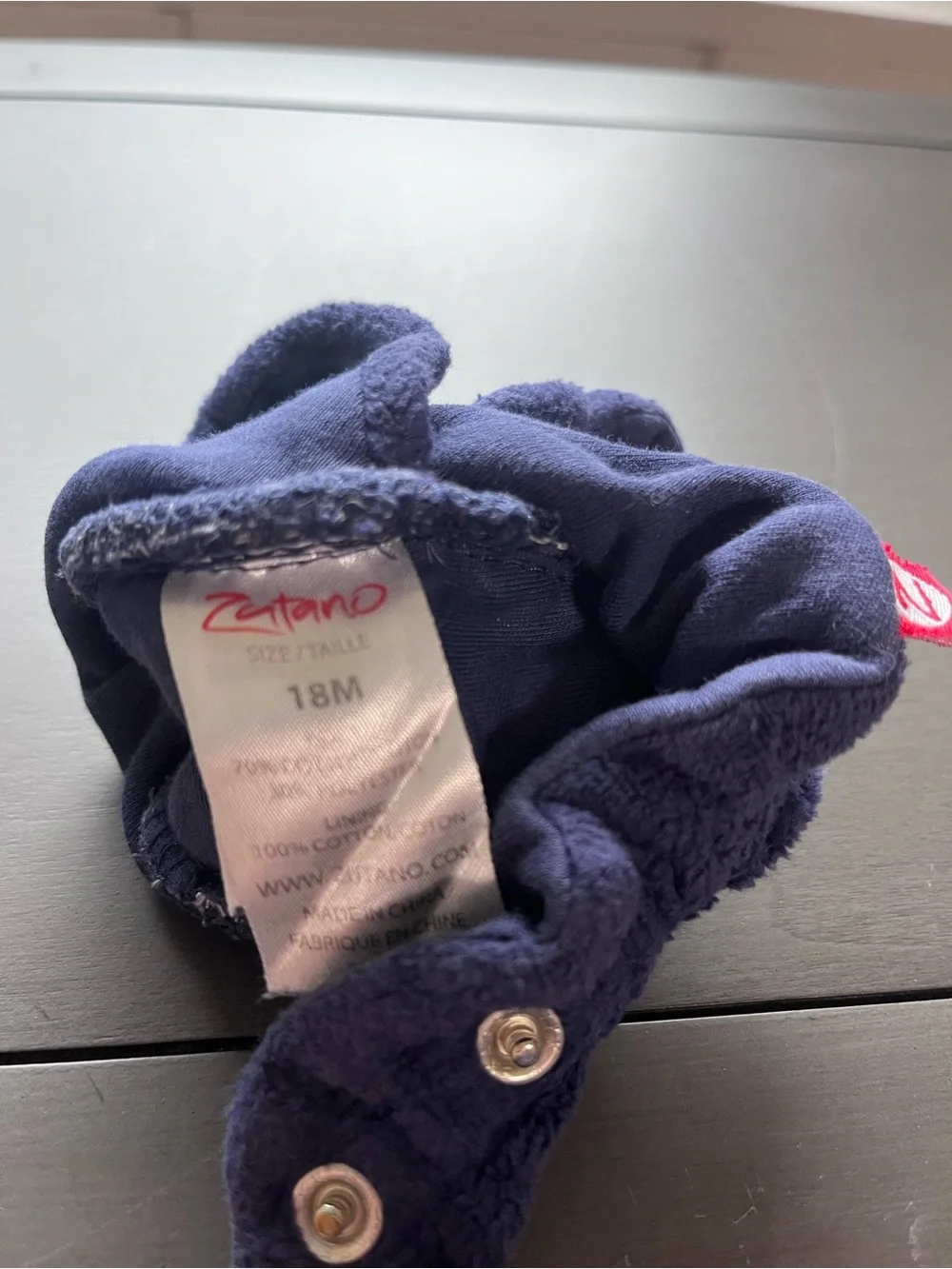 Zutano Cozie Fleece Gripper Baby Bootie - True Navy